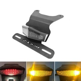 Fender Eliminator Compatible with DR650 DR650S DR650SE 1996-2024, Tail Tidy License Plate Holder with Rear Brake Light (Smoke)