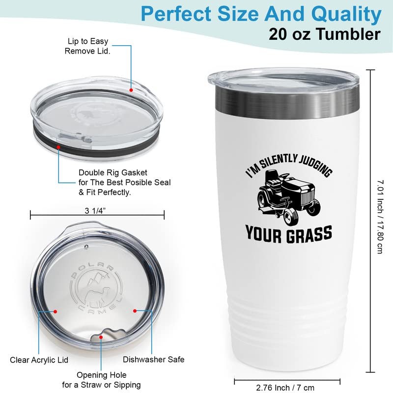 Landscaper White Edition Tumbler 20oz - I'm silently judging your