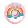 Cartoon Rainbow Donuts Water Bottle for Kids 380ml Silicone Portable