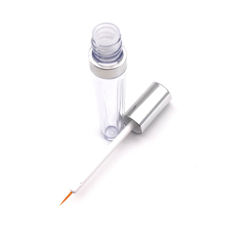 3 pcs 5ml Silver Acrylic Empty Eyelashes Tube Eyeliner Vials