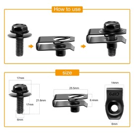 GOOACC GRC-70 35PCS Engine Under Cover Splash Shield Guard Body Bolts Bumper Fender Liner Push Retainer Fastener Rivet Clips , black