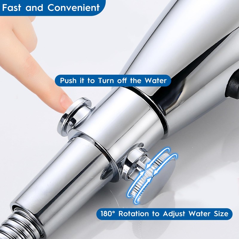 2pcs G1/2 Head Shut-Off Valve, Water Flow Control Valve, Shower