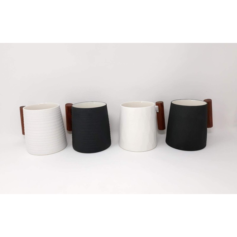 TeaLogic Set of 4 Negra Cups for 320 ml Black