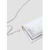 s.Oliver Heart Embossed Wallet with Chain Shoulder Strap, silver, Unit