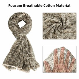 Fousam Sniper Veil,Camo Mesh Net Tactical Scarf for Hunting Shooting Wild Photography Military Outdoor Activities