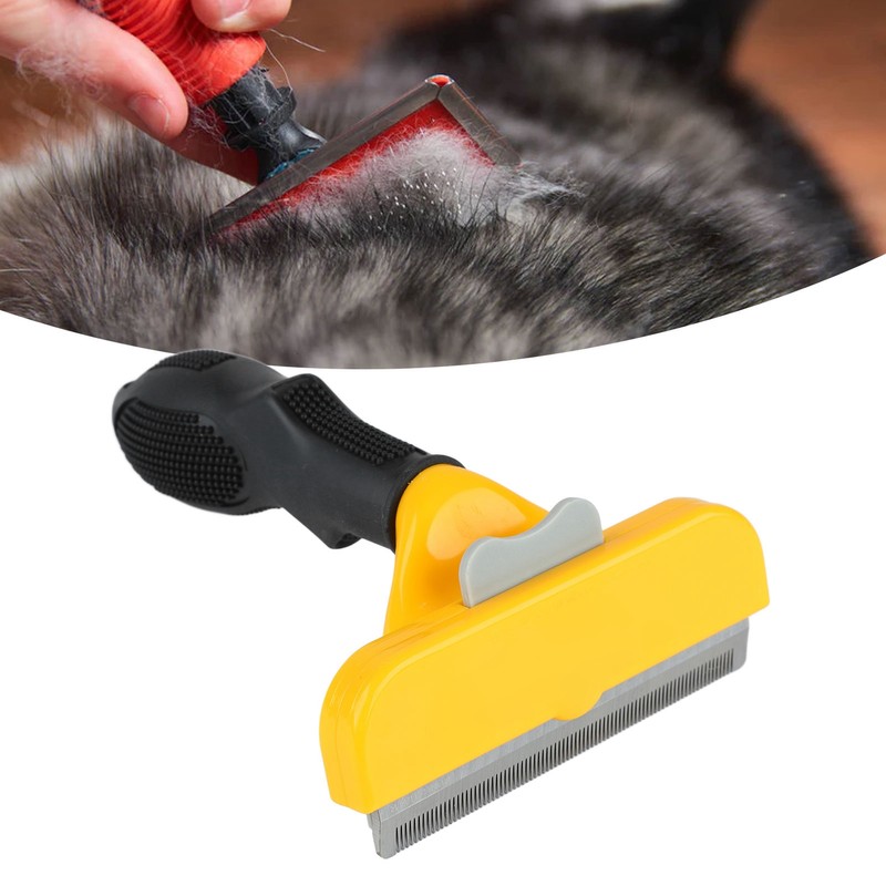 Dog Deshedding Brush Reduce Loose Hair Safe Professional Large Pet