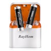 8-Pack Rechargeable AA Batteries with Charger, 2800mAh High Capacity NiMH