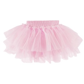 Baby Girls Soft Fluffy Tutu Skirt with Diaper Cover, Tulle Dress Skirt 3 Layers Soft for Newborn,Toddler Pink