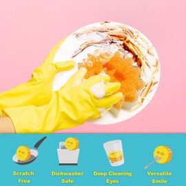 Hometimestore Washing Up Sponge, All-Purpose Sponge, Scouring Pad for Scratch-Free Cleaning, BPA-Free, Dishwasher Safe, Robust and Soft Design