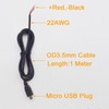 ELNONE 1M/3.3FT Micro USB Pigtail Male,22AWG 5V 3A Micro USB