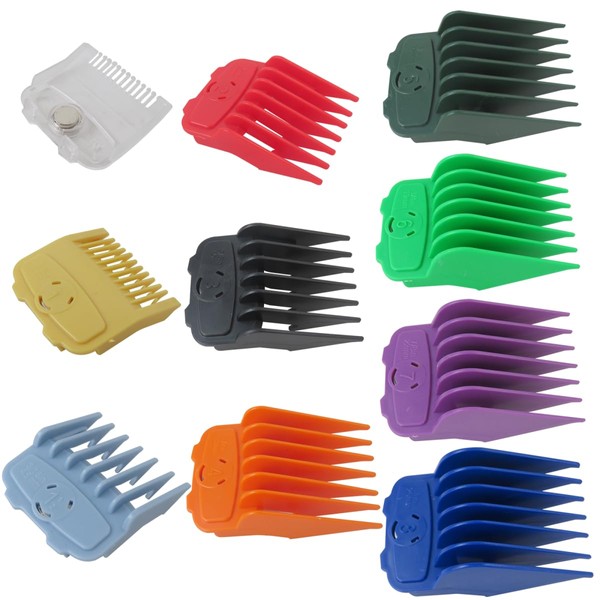 Qblahip 10-Pack Magetic Clipper Guards Set for 5 Star Balding/5