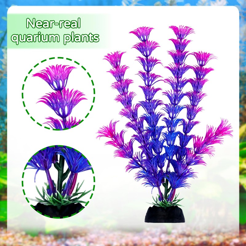 QUOZUO QUOZUO Fish Tank Accessories Artificial Plants, 9pcs Green Aquarium