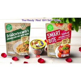 SHEEWAN Thai Food Gift Basket – Curated & Packed by SHEEWAN | Chicken Stir-Fry with Basil, Korean Style Spicy Chicken, Nam Prik Pad Tuna | 3-Pack Sampler Set