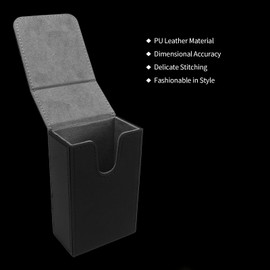 Tarot Card Case,Large Capacity PU Leather Tarot Card Holder Playing Cards Holder for Most Standard Size Tarot Cards (Black)
