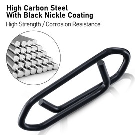 Dr.Fish 100 Pack Fishing Power Clips Stealth Fishing Clips Speed Clip Stainless Steel Quick Change Topwater Clip Fast Link Fishing Snap Connector Saltwater Freshwater Fishing Terminal Tackle 125LB