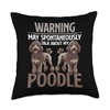 Poodle Dog Throw Pillow