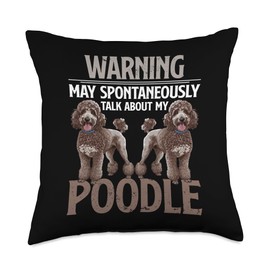 Poodle Dog Throw Pillow