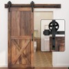 WINSOON 5-16FT Single Wood Sliding Barn Door Hardware Kit 8FT