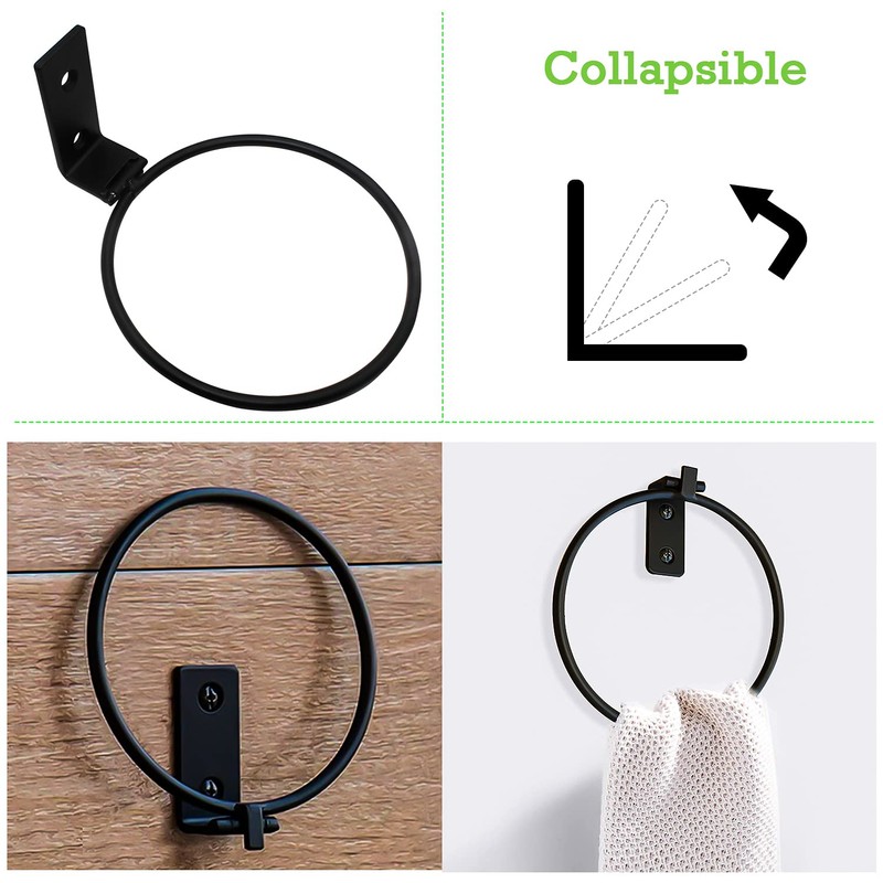 GIAK 3Pcs Flower Pot Holder Ring Wall Mounted 4 inch