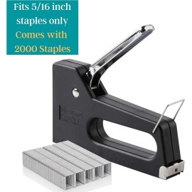 Mr. Pen Light Duty Staple Gun with 2000 Staples, 5/16 Fabric Wall Wood Stapler
