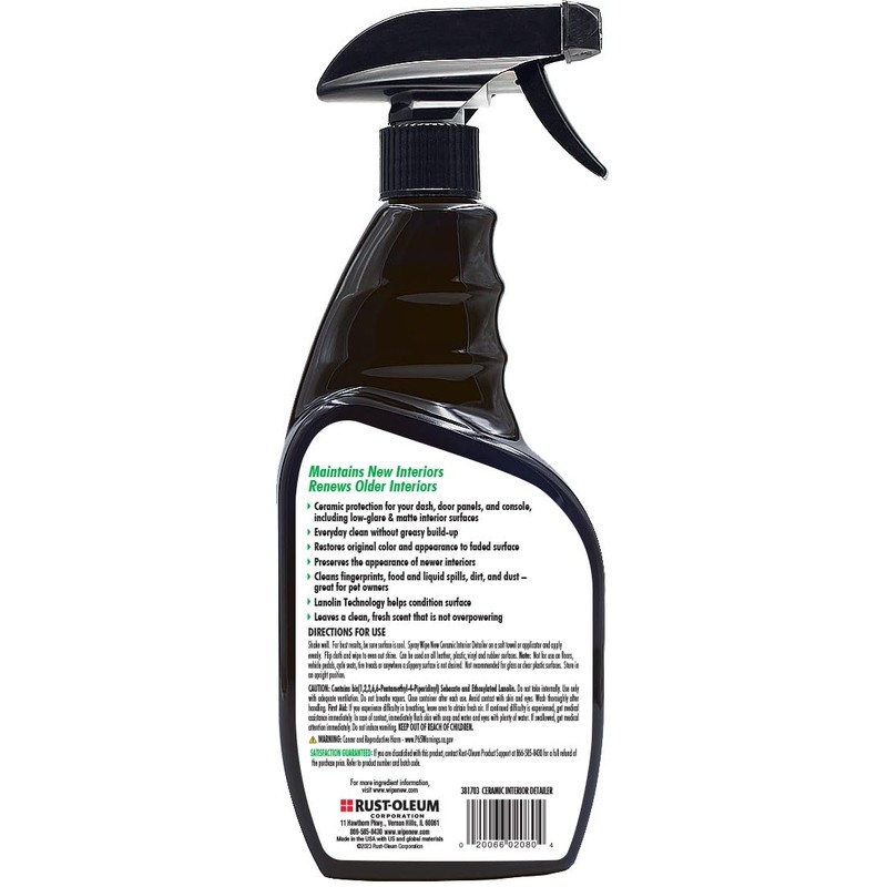Rust-Oleum Wipe New 381703 - Ceramic Interior Detailer, 22 oz