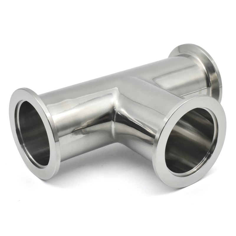 QiiMii SS304 Sanitary Vacuum Fittings - KF-40 Tri Clamp Tee
