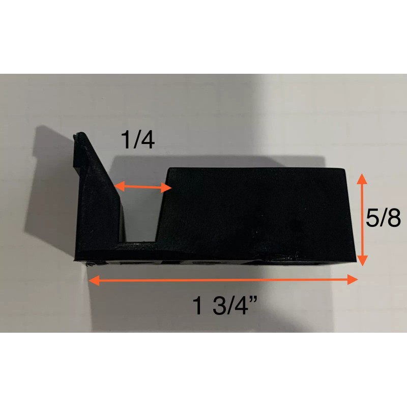 SouthEasternAluminum Shower Door Wall Jamb Bumper Guide Black Pack of