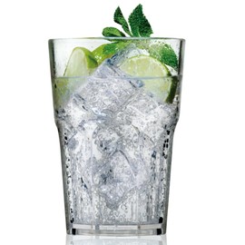 AIOS Avenue's Set of 6 Unbreakable Polycarbonate Octagon Shaped Tumblers. Capacity 420ml/14oz