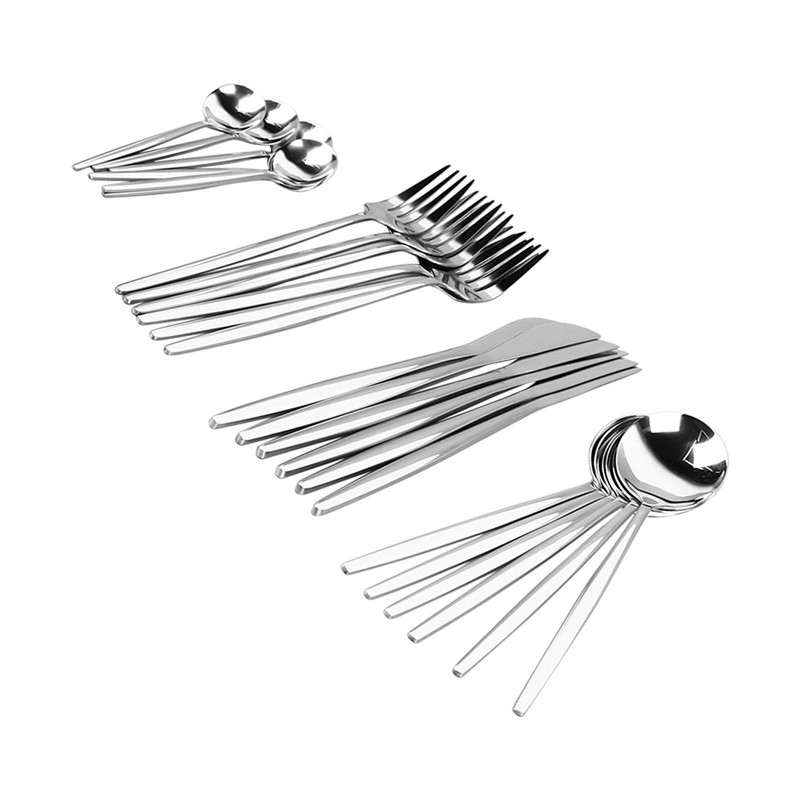 Cutlery Set Stainless Steel with 6 Dessert Spoon 6 Spoon