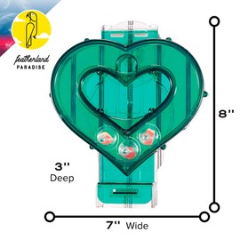 Featherland Paradise - Creative Foraging Systems Mastermind Heart, Interactive Cage-Mounted Bird Treat Toy
