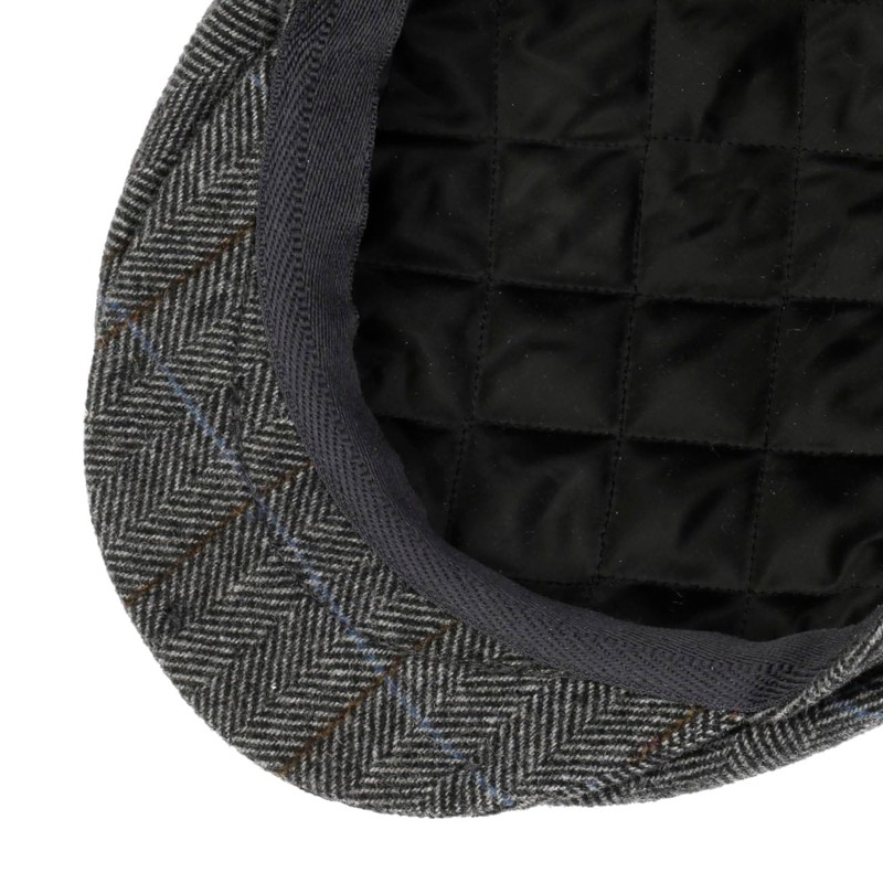 Lipodo Men's Flatcap with Checked Pattern, Lined Wool, Size 49