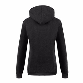 Newbestyle Womens Hoodies Oblique Zipper Fleece Sweatshirts Warm Lightweight Jacket Top with Pocket Black XL