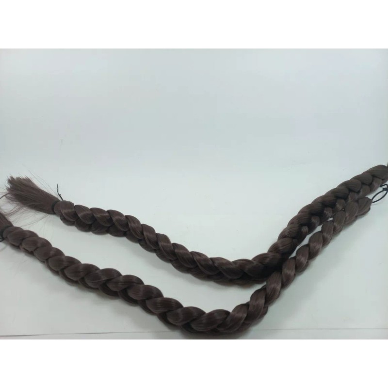 Bootleg Par De Trenzas Cabello Sintético 55 Cm Color Castaño