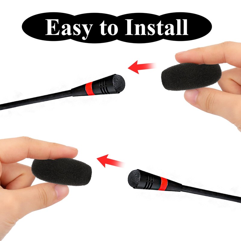 10 Pack Microphone Covers Foam Windscreen Headset Microphone Covers Foam