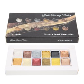 Metallic Watercolor Paints, Add Glitter, Transparency, Portable, Useful, Well Packed, Watercolor for Painting, Manicure, Painting, Writing