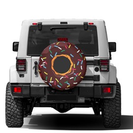 Foruidea Donut Spare Tire Cover Dust-Proof Wheel Tire Cover Fit Trailer, RV, SUV and Many Vehicle 15 Inch