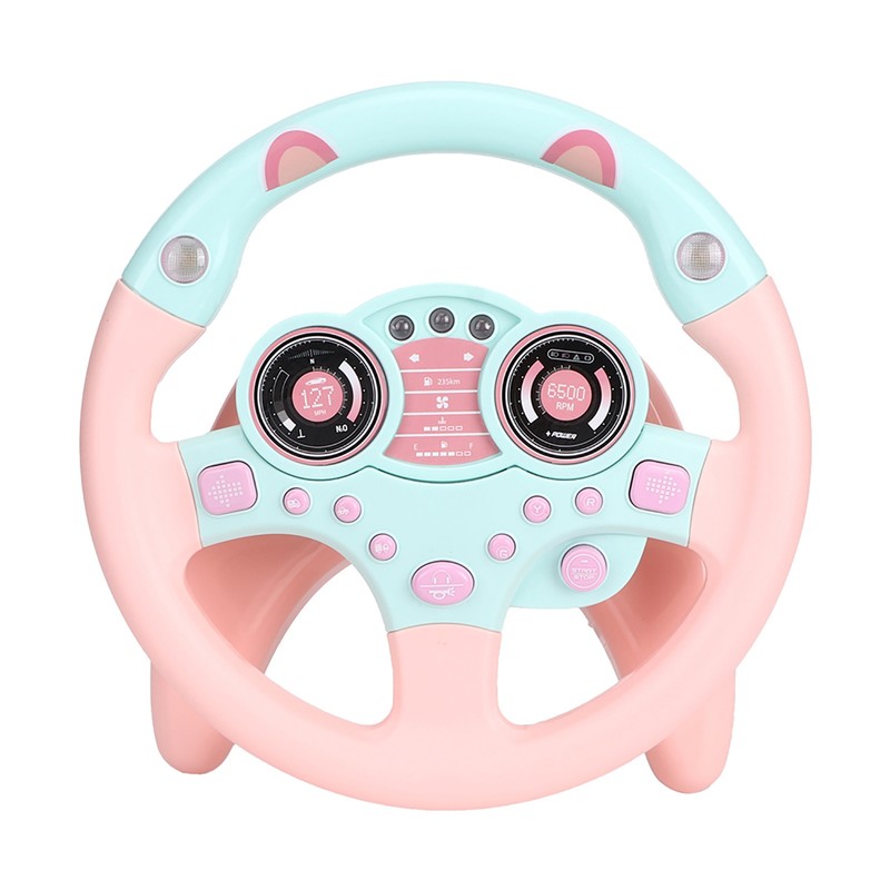 CO Driver Simulated Steering Wheel Pink Educational Driving Simulation Toy