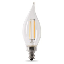 Feit Electric BPCFC25/927CA/FIL/2 25W EQ DM LED Candelabra Light Bulb, 2 Bulbs