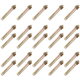 25 PCS M6*60mm Expansion Bolts,Hex Bolt Sleeve,Concrete Anchor (M6*60mm, 25)