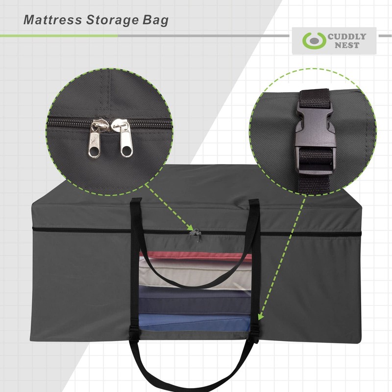 Cuddly Nest Folding Mattress Storage Bag - Heavy Duty Carry