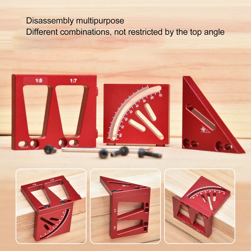 Multi Angle 3D Protractor 45 Degree Marking Ruler Essential Woodworking