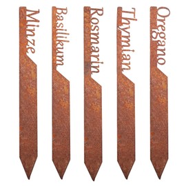 Kräuterschilder, Wetterfeste Kräuterstecker Für Kräutergarten, 6 Stück, Ideal Für Garten Und Balkon, Schilder Für Kräutergarten, Kräuterschilder Wetterfest, Kräuterstecker, Kräutergarten Schild
