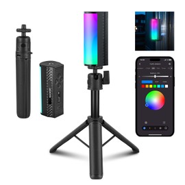 NEEWER Magnetic Handheld Light Wand with Desk Tripod, 17 Scenes, APP Control 360° Full RGB Mini LED Video Lighting Stick, 2500K-8500K Dimmable CRI97 for Photography Vlog TikTok, 2550mAh Battery, TL97C