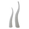 Set of 2 Rustic White African Gazelle Antelope Horns Decorative