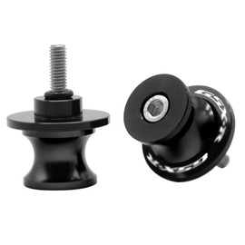 2PCS Motorbike 8MM CNC Aluminum Swingarm Sliders Spools Stand Screws for GSXR 600 750 1000 (Black)