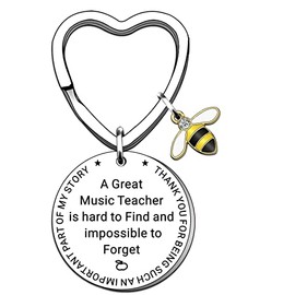 TTOVEN Music Teacher Gifts Thank You Music Teacher Keyring A Great Music Teacher is Hard to Find and Impossible to Forget