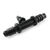 E-outstanding Tee Barbed Connector 10PCS Black 3/8 Inch to 1/4