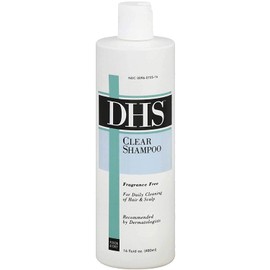 Dhs Clear Hair Shampoo For Daily Cleaning Of Hair And Scalp, Fragrance Free - 16 Oz (Pack of 4) | DHS