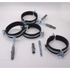 SKIR'CO (Pack of 2 pcs) Pipe Brackets with Black Rubber
