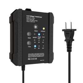 SUNMERIT 65W Outdoor Low Voltage Transformer, Outdoor Landscape Lighting Transformer with Timer and Photocell Sensor, 120V AC to 12V, Weatherproof, for Deck Lights, Spotlight, Pathway Light